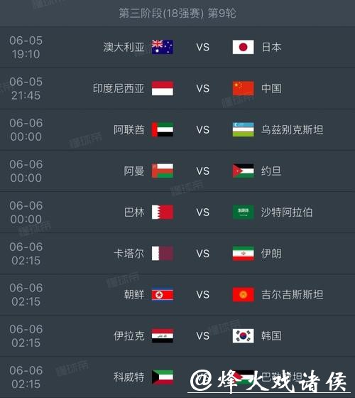 2026年世界杯赛程完整列表